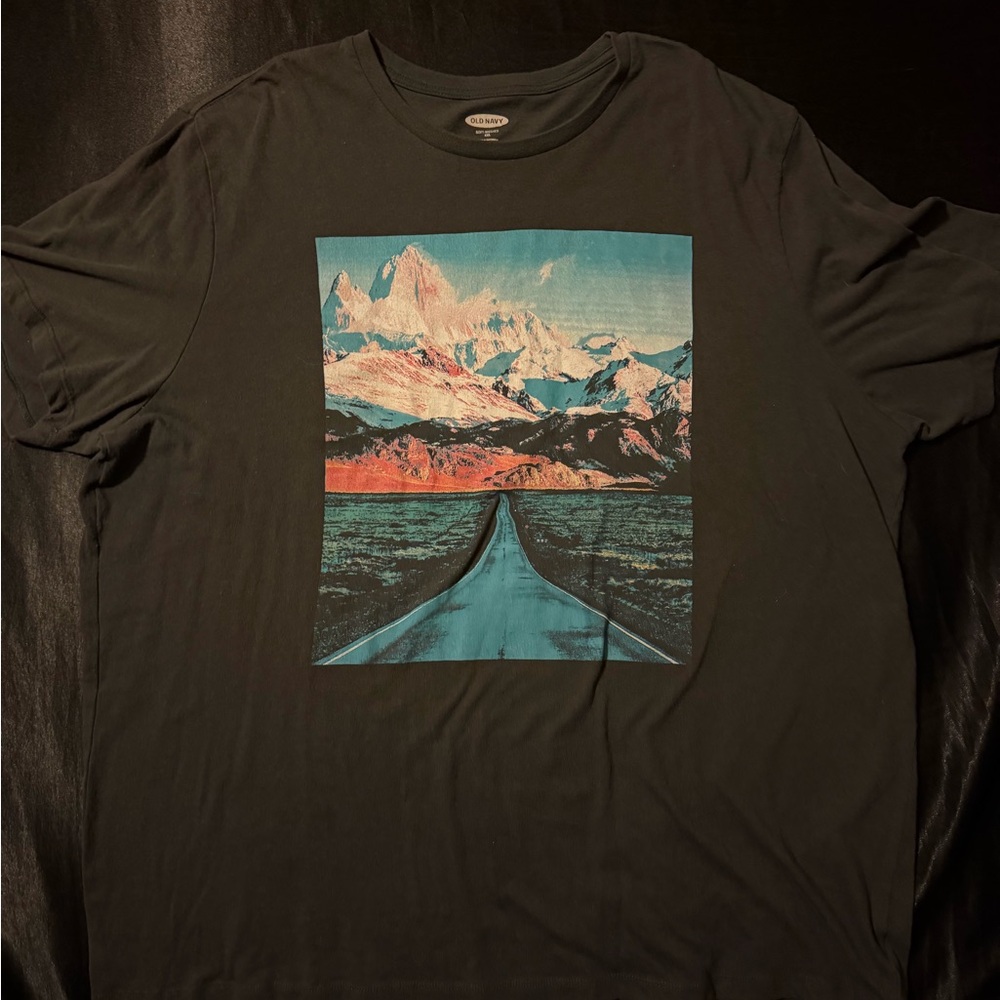 Graphic Print grey old navy tee men’s 2XL